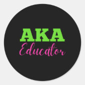 Aka Educator Ronde Sticker (Voorkant)