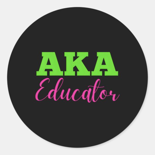 Aka Educator Ronde Sticker (Voorkant)