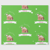 AKA Eigen naam Merry Kerstkerbrood House Cadeaupapier (Vlak)