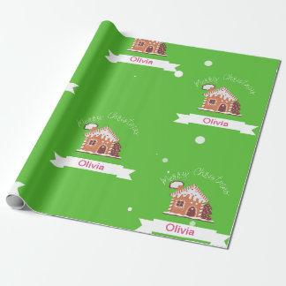 AKA Eigen naam Merry Kerstkerbrood House Cadeaupapier
