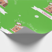 AKA Eigen naam Merry Kerstkerbrood House Cadeaupapier (Hoek)