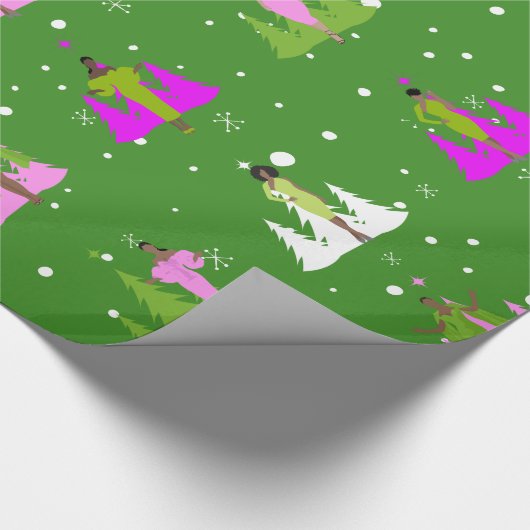 AKA Geïnspireerd omlooppapier | Roze en groen Cadeaupapier (Hoek)