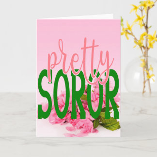 AKA Geïnspireerd Roze en Groene  Soror Kaart