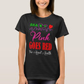 aka roze gaat rood voor hart gezondheid  meisje in t-shirt (Voorkant)