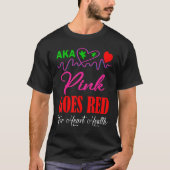 aka roze gaat rood voor hart gezondheid  meisje in t-shirt (Voorkant)