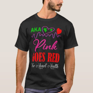 aka roze gaat rood voor hart gezondheid  meisje in t-shirt