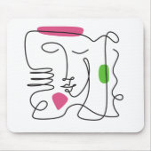 AKA Roze & Groene Lijn Kunst Muismat (Voorkant)