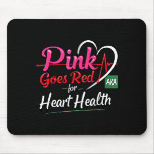 Aka Roze Wordt Rood Hartgezondheidsbewustzijn Kost Muismat