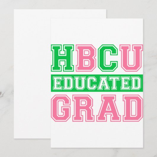 AKA Sorority 1908 HBCU Educated Afstudeerder Kaart (Voorkant / Achterkant)
