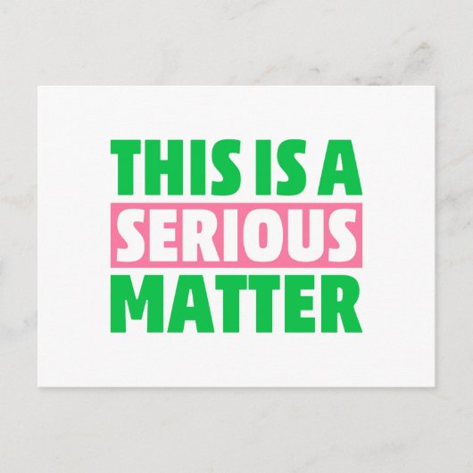 AKA Sorority Dit is een ernstige zaak uit 1908 Briefkaart (Voorkant)