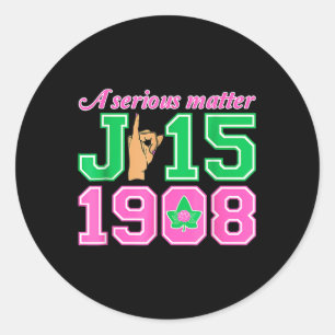 AKA Vrouwen Hand Teken Een Ernstige J15 Oprichters Ronde Sticker