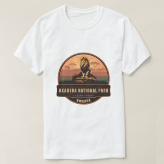 Akagera Nationaal Park Rwanda Vintage Safari Badge T-shirt