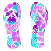 Akahai Hawaiian Hibiscus Tropical Floral Teenslippers (Voetbed)