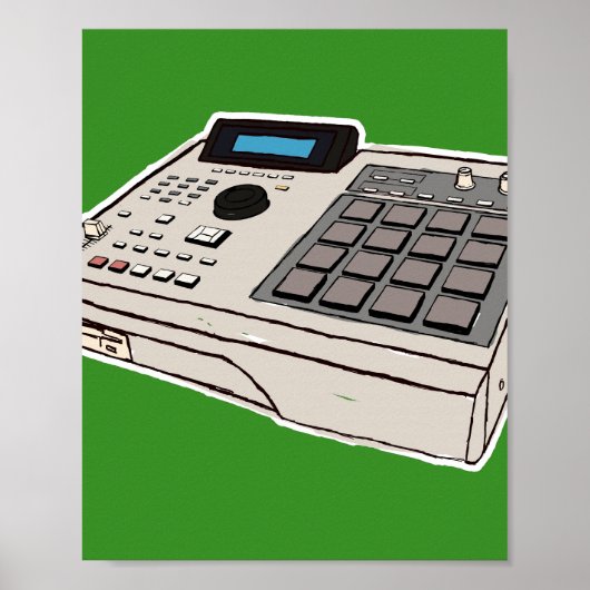 AKAI MPC 2000 POSTER (Voorkant)