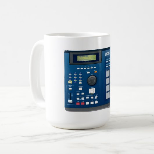 Akai MPC 2000xl trommelmachine blauw Koffiemok (Voorkant links)