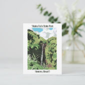 Akaka Falls Hawaii Waterfall Tropical Landscape Briefkaart (Staand voorkant)