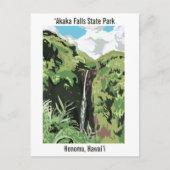 Akaka Falls Hawaii Waterfall Tropical Landscape  Briefkaart (Voorkant)