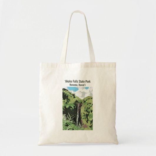 Akaka Falls Hawaii Waterfall Tropical Landscape  Tote Bag (Voorkant)