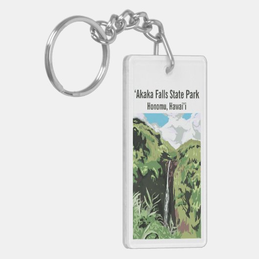 Akaka Falls Hawaii Waterfall Tropical Personalized Sleutelhanger (Voorkant Links)