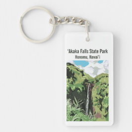 Akaka Falls Hawaii Waterval Tropisch Persoonlijk Sleutelhanger