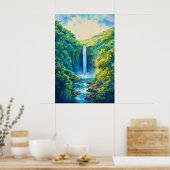Akaka Falls State Park Aquarel Poster (Keuken)