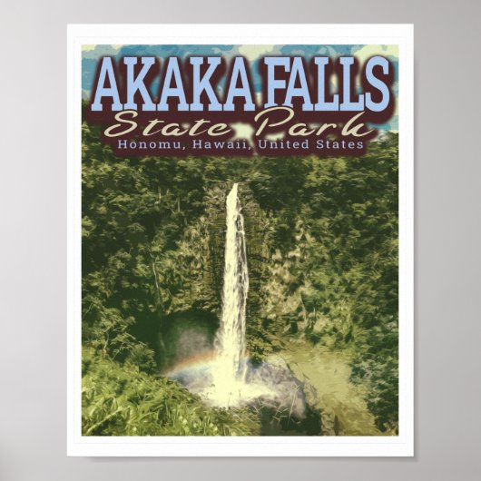 AKAKA HERFST STATE PARK - HONOMU HAWAII US POSTER (Voorkant)