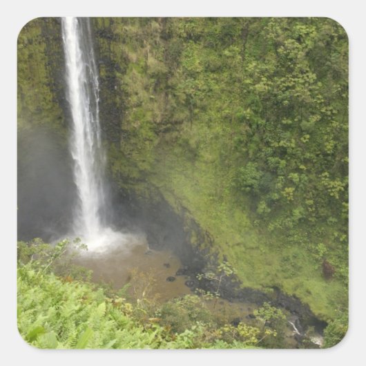 Akaka-Herfsten, Hamakua Coast, Hawaï, Vierkante Sticker (Voorkant)