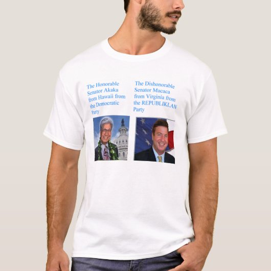 akaka macacawww.dmocrats.org t-shirt (Voorkant)