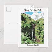 Akaka-waterval Hawaï Tropisch landschap Briefkaart (Voorkant / Achterkant)