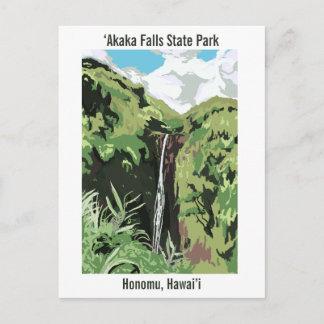 Akaka-waterval Hawaï Tropisch landschap Briefkaart
