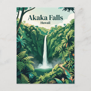 Akaka-watervallen Hawaii Briefkaart