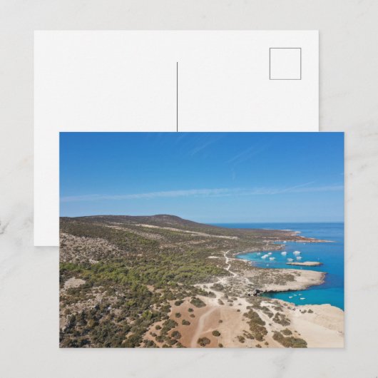 Akamas schiereiland en Blue Lagoon Paphos, Cyprus Briefkaart (Voorkant / Achterkant)