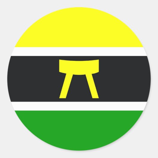 Akan volk etnische vlag ghana kwa ivoorkust ronde sticker (Voorkant)