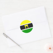 Akan volk etnische vlag ghana kwa ivoorkust ronde sticker (Envelop)