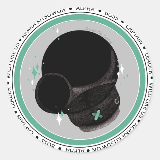 Akara Badge - AC Ronde Sticker (Voorkant)