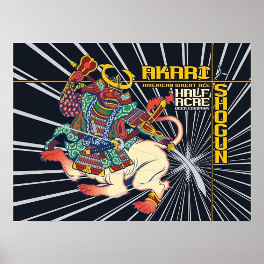 Akari Shogun American Wheat Ale Poster (Voorkant)
