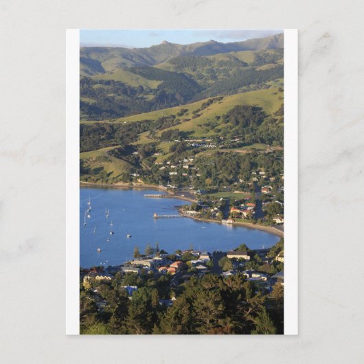 Akaroa Harbor schilderachtig Frans dorp Briefkaart (Voorkant)