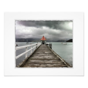 Akaroa Jetty Foto Afdruk