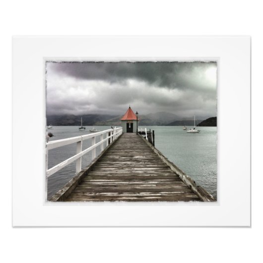 Akaroa Jetty Foto Afdruk (Voorkant)