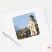 Akaroa Lighthouse, Nieuw-Zeeland Vierkante Sticker (Envelop)