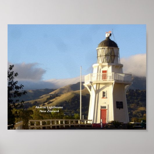 Akaroa-vuurtoren Poster (Voorkant)