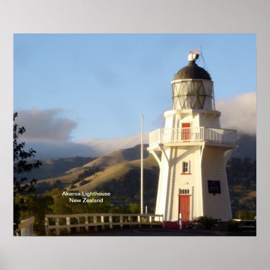 Akaroa-vuurtoren Poster (Voorkant)