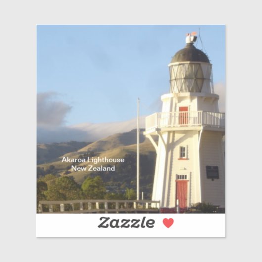 Akaroa-vuurtoren Sticker (Vel)