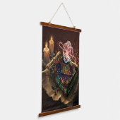 Akasha Codex - mystical esoteric fantasy art Hangend Wandkleed (Gebogen)