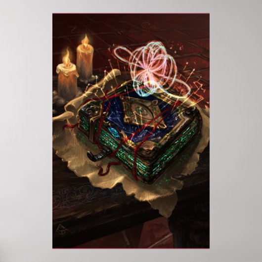 Akasha Codex - mystical esoteric fantasy art Poster (Voorkant)