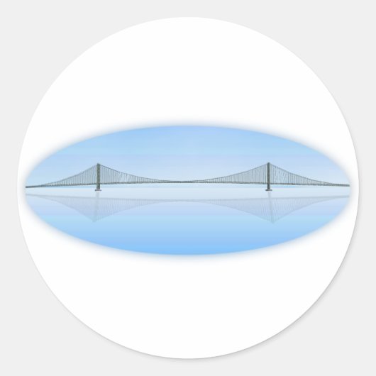 Akashi Kaikyo Suspension Bridge: ook bekend als Pe Ronde Sticker (Voorkant)