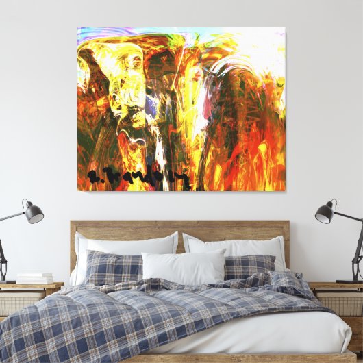 "Akashic Records Bibliothecaris" Galerij verpakt C Canvas Afdruk (Insitu (Slaapkamer))