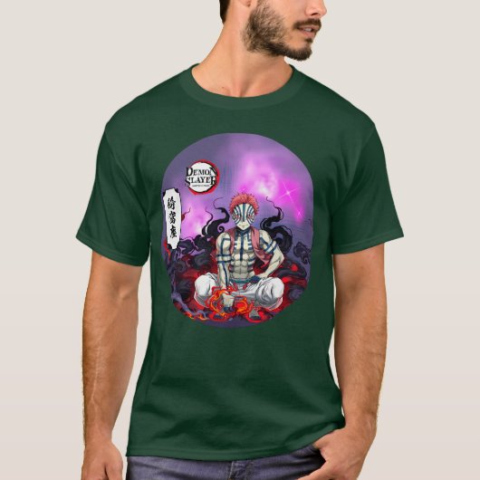 Akaza – Upper Rank Demon Ontwerp T-shirt (Voorkant)