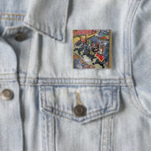 Akbar noemt de Savage Elephant, Hawa'i Vierkante Button 5,1 Cm (In situ)