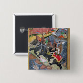 Akbar noemt de Savage Elephant, Hawa'i Vierkante Button 5,1 Cm (Voorkant /achterkant)